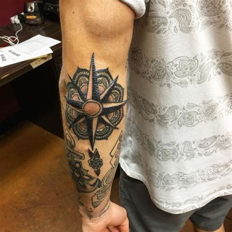 Traditional Elbow Tattoos For Men Tribal Designs