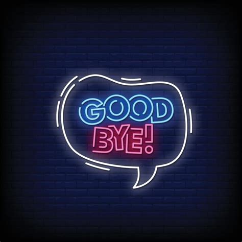 Good Bye Neon Signs Style Text Vector Neon Signs Wallpaper Iphone