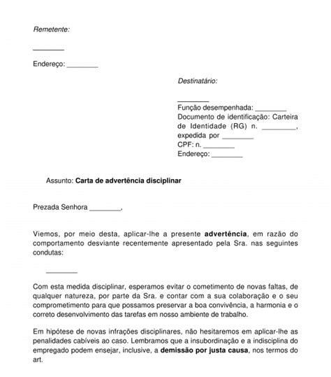 Carta De Advertencia Disciplinar Modelo Pdf Vrogue Co