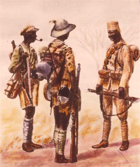 German Colonial Uniforms Schutztruppe Askaris In German East Africa