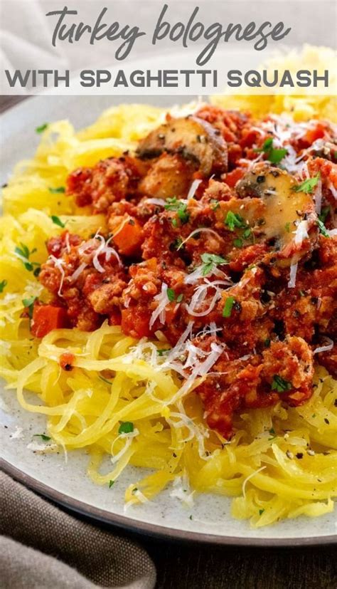Turkey Bolognese With Roasted Spaghetti Squash Is A Hearty Italian