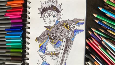 How To Draw Asta Black Clover Anime Speed Drawing