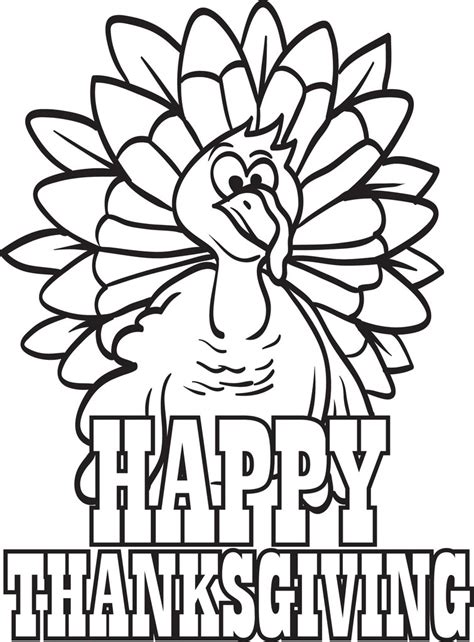 Printable Thanksgiving Turkey Coloring Page For Kids Coloring Home