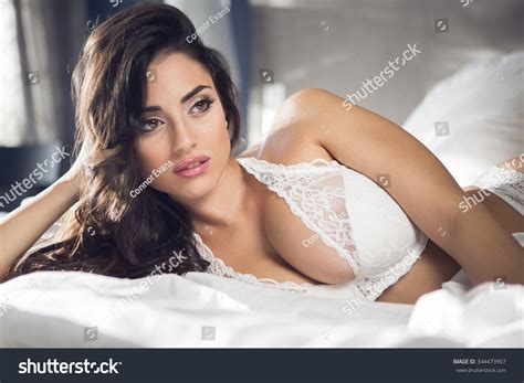 Sexy And Voluptuous Woman In Bed Stock Photo 344473907 Shutterstock