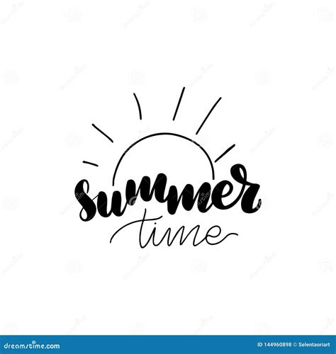 Lettering Summer Time Stock Vector Illustration Of Isolated 144960898