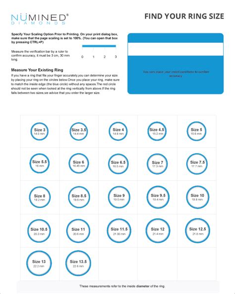 Free Ring Size Chart Printable Free Printable Templates