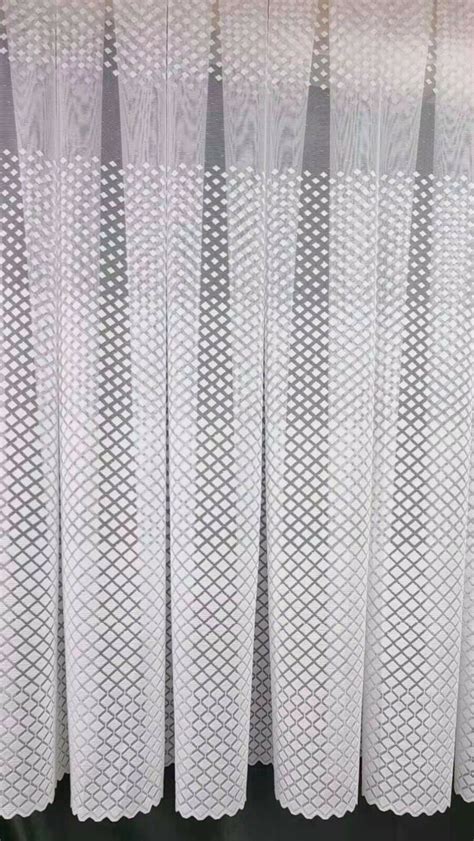 White Lace Cheap Net Curtains Rod Slot Ready to Use Sold By the Metre