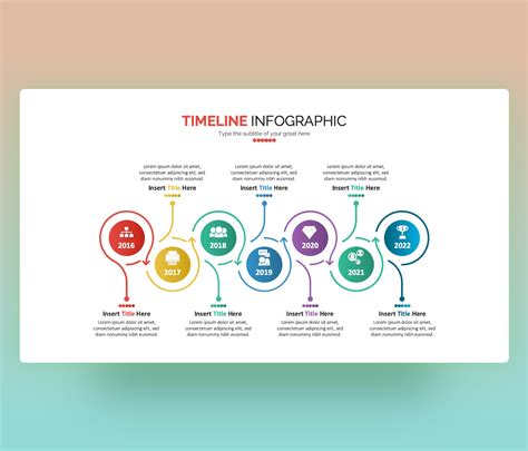 Free Timeline Infographic Powerpoint Slide With Circular Design Premast