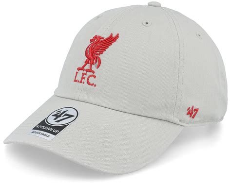 Liverpool Fc Liverbird Clean Up Grey Adjustable 47 Brand Cap