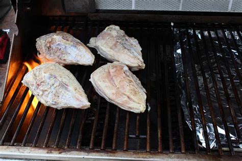 We often brush our roasting chicken with garlic butter a few times. Buttermilk Brined Split Chicken Breasts | Get To Grilling!