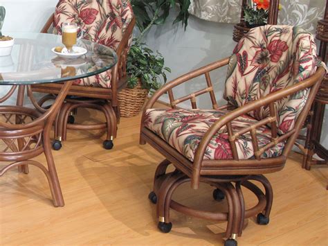 Shop wayfair for the best rattan chairs with casters. Chippendale Rattan Caster Dining Chair