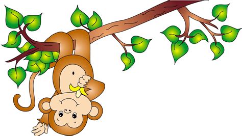 Download Transparent Hanging Monkey Png Cartoon Monkey Png Clipartkey