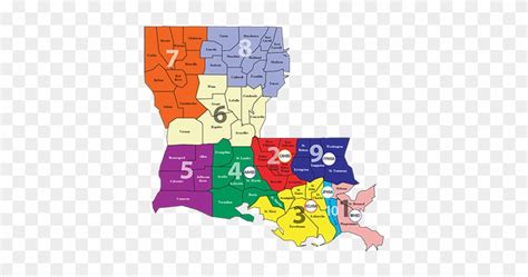 Ldh Administrative Regions Map Lges Regions Map Louisiana Public