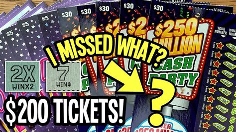 New 200 Tickets Wins On Both 💰 5x 30 250 Million Cash Party 💵 Tx Lottery Scratch Offs