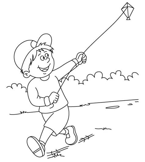 Download or print easily the design of your choice with a single click. pictures of children flying kites | flying-kite-coloring ...
