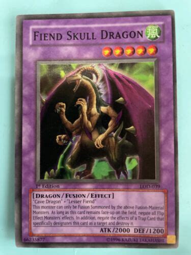 Fiend Skull Dragon Yu Gi Oh Pyro Lod 039 1st Edition Yugioh Game Card