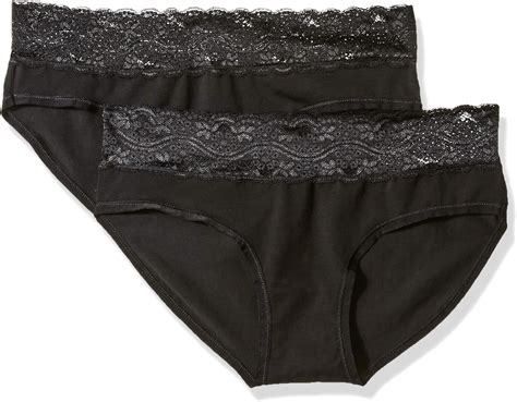 pact women s organic cotton lace hipster panties 2 pack black large at amazon women s clothing