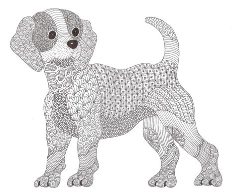 Zentangle Made By Mariska Den Boer 174 Puppy Coloring Pages Dog