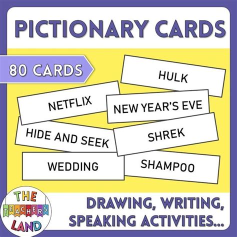 Play Pictionary With The Words In The Cards Take A Card Draw And