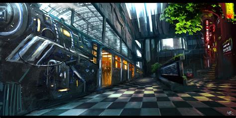 Aenigma Jonada Train Station Concept Art Concept Art Sci Fi