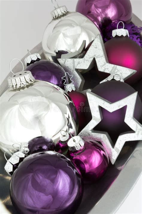 Christmas Decoration Shiny Silver Stars Stock Image Image Of Bright