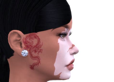 Dragon Face Tattoo 🐉 Sims 4 Piercings The Sims 4 Skin Sims