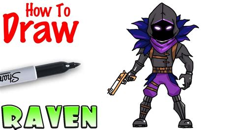 How To Draw Raven Fortnite Youtube