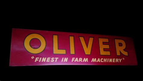 Oliver Finest Farm Machinery Sign Original 96x24 For Sale At Auction