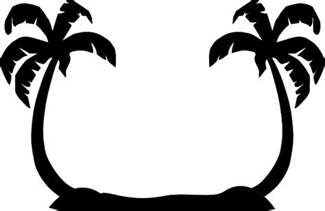 Palm Tree Island Clipart Black And White Clipart Best Clipart Best