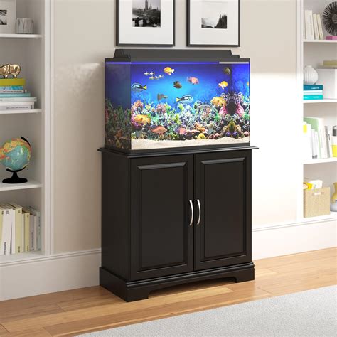 15.7 x 16.5 x 15.7 in cabinet dimensions (l x w x h): Ameriwood Home Alta Vista 29 - 37 Gallon Aquarium Stand ...
