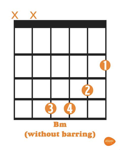 B Minor Chord Acoustic Guitar Bm Chord For Beginners Exercises And