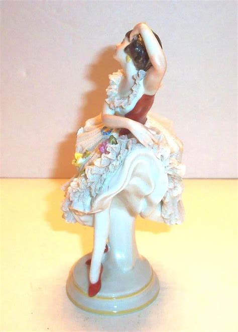 Skip to main search results. Vintage Dresden Ballerina Frilly Lace Dress Figurine : The ...