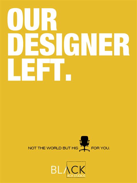 Job Ad For Designer By Blackbox Studios Creative Advertising Design