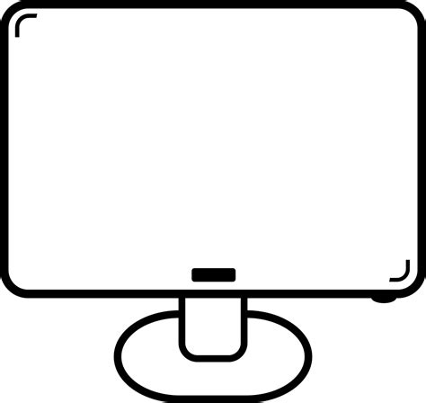 Simple Monitor Line Drawing Free Vector Graphic On Pixabay