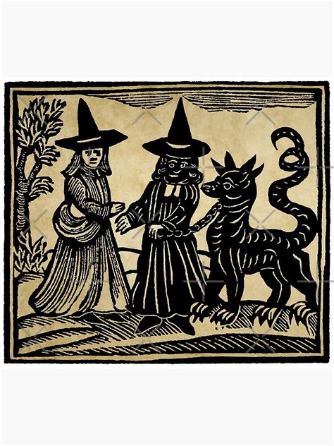 A White Faced Witch Meeting A Black Faced Witch With Her Familiar1720