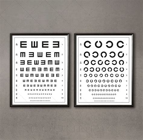 Herman Snellen Vintage Eye Charts Letters And Tumbling Alphabet Eye