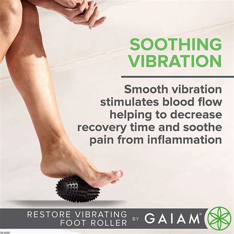 Gaiam Restore Vibrating Foot Roller Vibration Massage Therapy