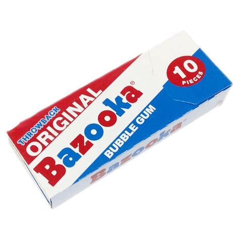 Bazooka Bubble Gum Original Throwback 10 Piece Pack Economy Candy