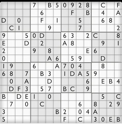 Sudoku 16x16 Printable Free Printable Templates