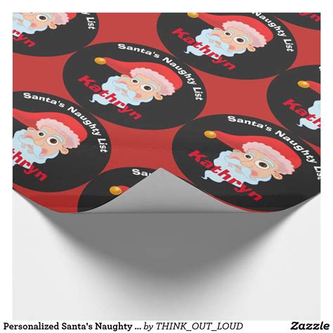 Personalized Santa S Naughty List Wrapping Paper Personalized Santa Personalised