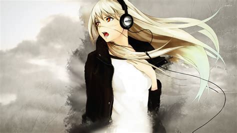 Anime Girl With Headphones Manga Series Wallpaper Hd 105557 Baltana
