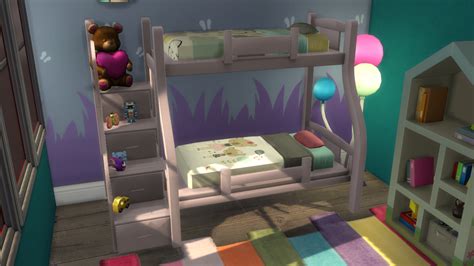 Download Sims 4 Pose Toddler Twin Bunk Beds Kids Furniture Sims 4 5b0