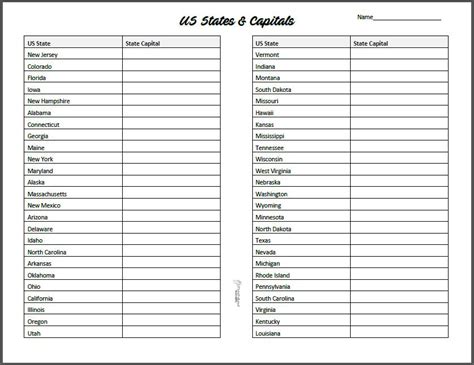50 states capitals list printable. States and capitals quiz pdf, overtheroadtruckersdispatch.com