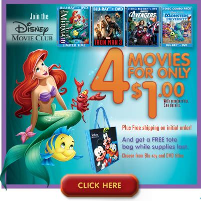 Disney+ may have most of the classic disney films you love and remember, but it also developed a slate of original movies for the disney+ streaming service. Disney Movie Club - Get 4 Movies for only $1.00 Shipped ...