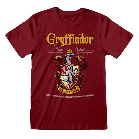 Harry Potter Unisex Adult Gryffindor T Shirt Fruugo Uk