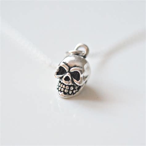 Sterling Silver Skull Necklace Skull Necklace Cleaning Silver