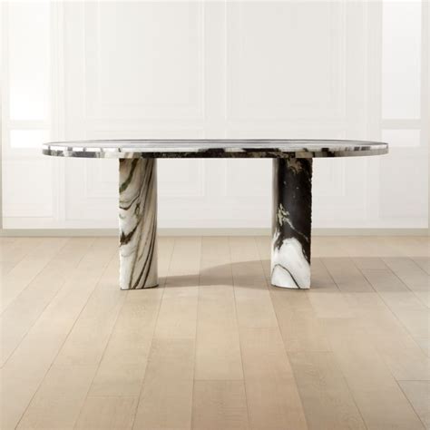 Julius 72 Oval Marble Dining Table Reviews Cb2 Canada