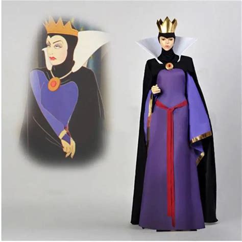 Snow White Evil Queen Stepmother Costume Dress Outfit Halloween Cosplay