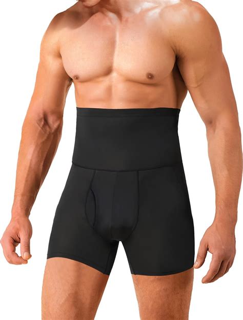 Ifkodei Men Tummy Control Shapewear Shorts High Waist Slimming Body Shaper Girdle Compression