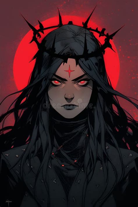Anime Dark Witch Princess Stock Illustration Illustration Of